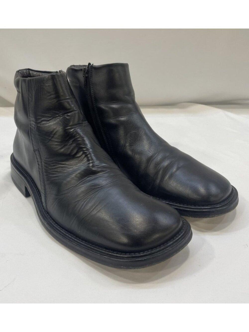 Alfani Men's Black Italian Leather Boots 10 M Used